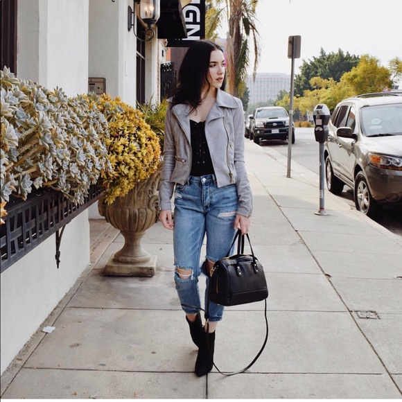 light grey moto jacket